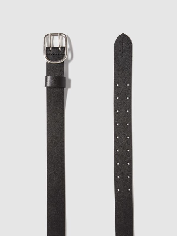 Sisley - %100 Deri Kemer Kadın Siyah Kemer - 323A6G8ZWL01L