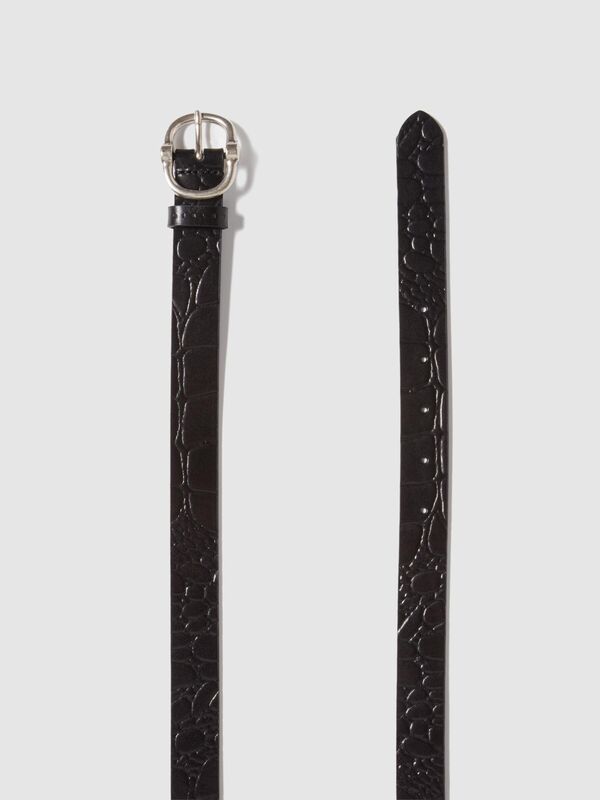 %100 Deri Timsah Desenli Kemer Kadın Siyah Kemer - 323A6G8ZWL01M %100 Deri Timsah Desenli Kemer Kadın Siyah Kemer - 323A6G8ZWL01M