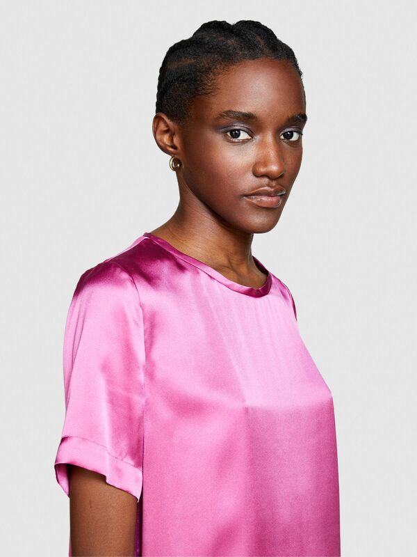 %100 İpek Regular Fit Bluz Kadın Pembe Gömlek - 323A5Q6WLQ05N