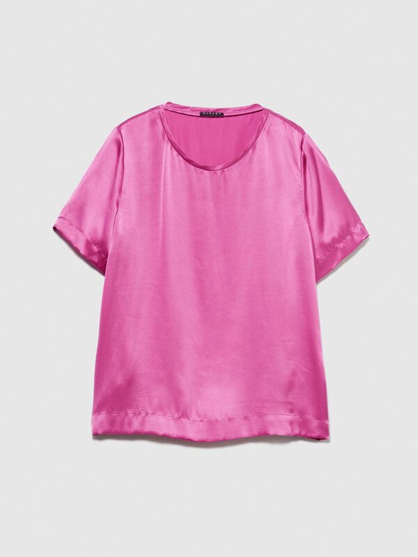 %100 İpek Regular Fit Bluz Kadın Pembe Gömlek - 323A5Q6WLQ05N