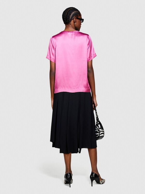 %100 İpek Regular Fit Bluz Kadın Pembe Gömlek - 323A5Q6WLQ05N