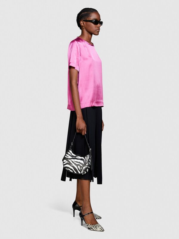%100 İpek Regular Fit Bluz Kadın Pembe Gömlek - 323A5Q6WLQ05N
