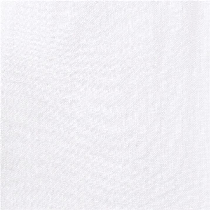 %100 Keten Beli Büzgülü Önü Pileli Geniş Paça Pantolon Kadın Beyaz Pantolon - 324P4AGHLF03U