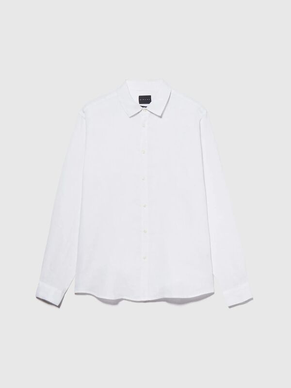 %100 Keten Regular Fit Gömlek Erkek Beyaz Gömlek - 325P5BKUSQ029 %100 Keten Regular Fit Gömlek Erkek Beyaz Gömlek - 325P5BKUSQ029