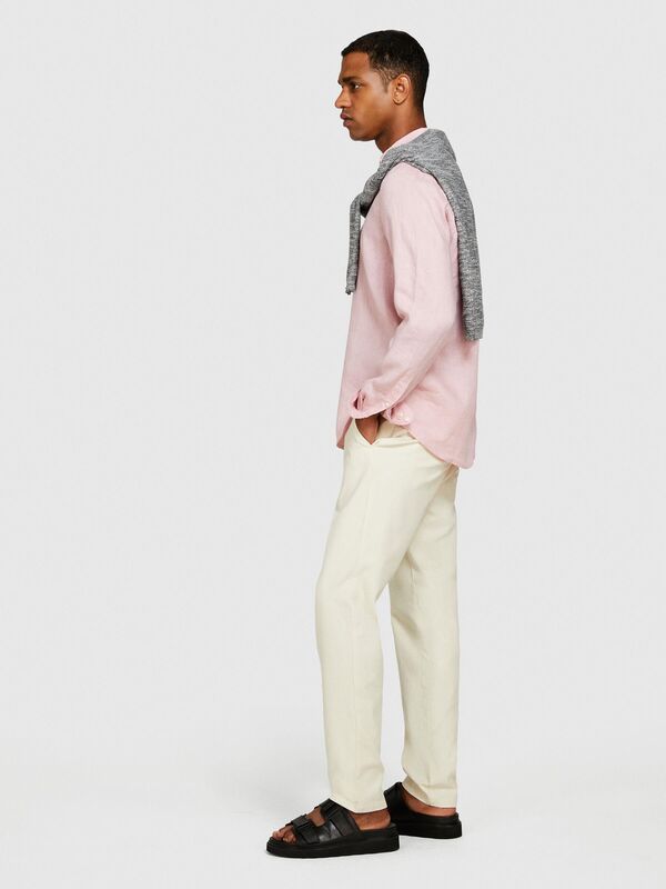 %100 Keten Regular Fit Gömlek Erkek Mix Gömlek - 324P5BKUSQ029