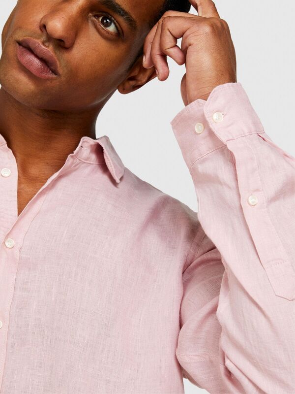 %100 Keten Regular Fit Gömlek Erkek Mix Gömlek - 324P5BKUSQ029