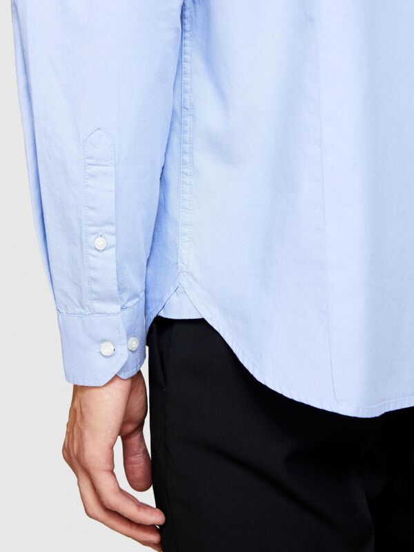 %100 Koton Arkası Pileli Oxford Gömlek Erkek Renkli Gömlek - 323A5ELCSQ02E