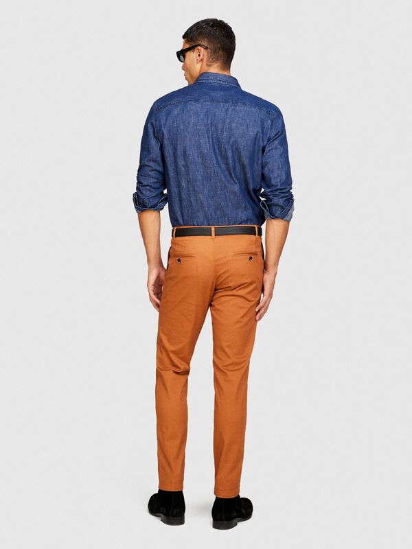 %100 Koton Denim Gömlek Erkek Haki Mix Gömlek - 323A5FV6SQ017