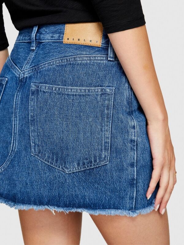 %100 Koton Denim Mini Etek Kadın Renkli Pantolon - 323A4V8JL001G