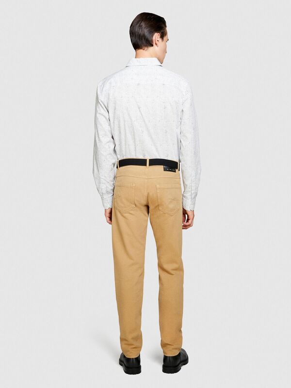 %100 Koton Desenli Poplin Gömlek Erkek Renkli Gömlek - 323A597RSQ02S