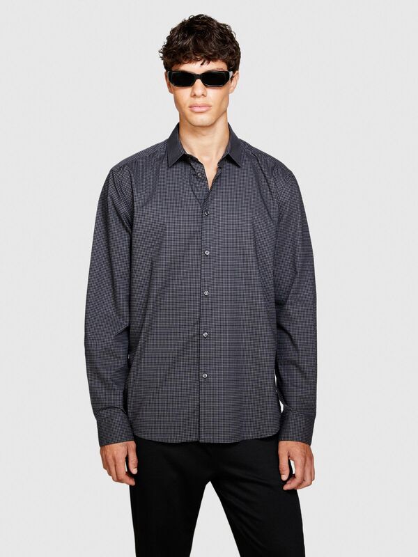 %100 Koton Desenli Poplin Gömlek Erkek Yeşil Gömlek - 323A597RSQ02S