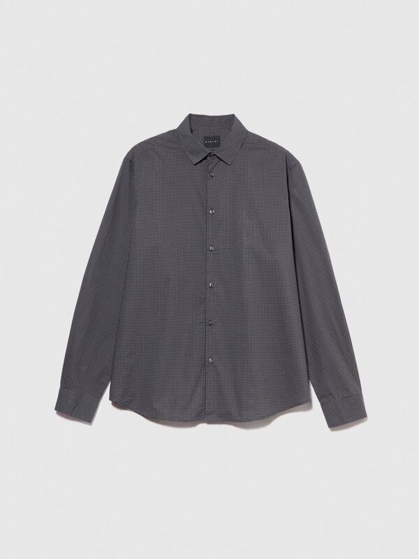 %100 Koton Desenli Poplin Gömlek Erkek Yeşil Gömlek - 323A597RSQ02S