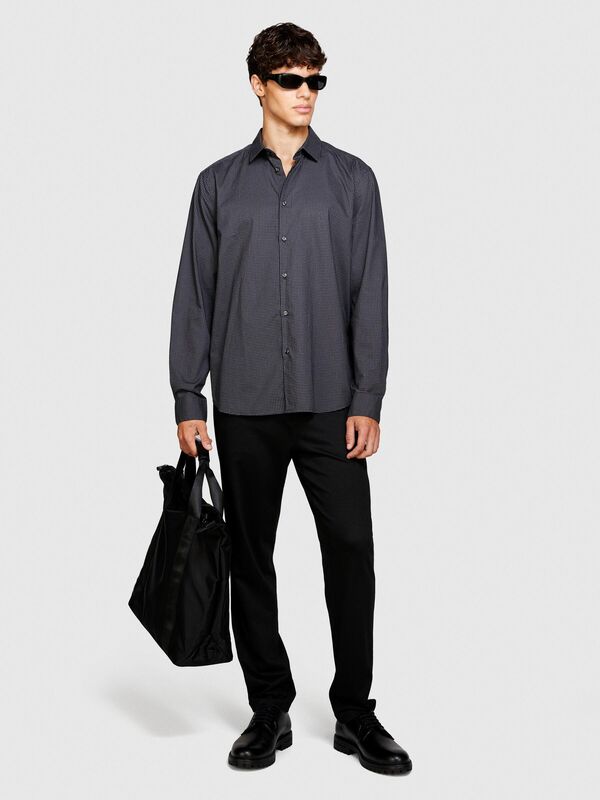 %100 Koton Desenli Poplin Gömlek Erkek Yeşil Gömlek - 323A597RSQ02S