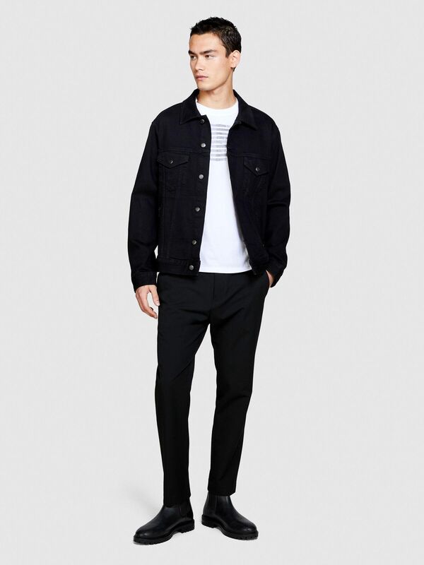 %100 Koton El Baskılı T-Shirt Erkek Beyaz T-Shirt - 323A3096S1030