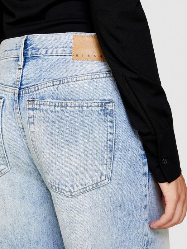 %100 Koton Geniş Paça Denim Pantolon Kadın Mix Pantolon - 323A497SLE02Q