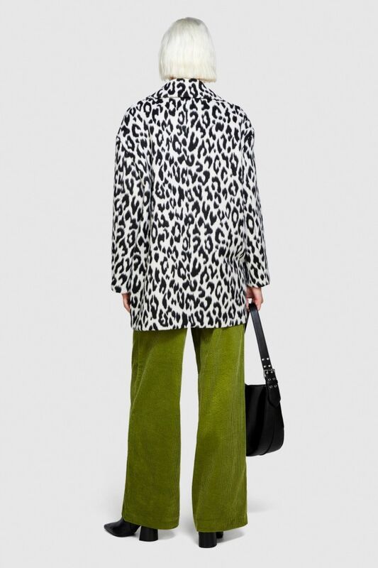 %100 Koton Geniş Paça Kadife Pantolon Kadın Yeşil T-Shirt - 323A453ULF040