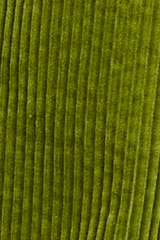 %100 Koton Geniş Paça Kadife Pantolon Kadın Yeşil T-Shirt - 323A453ULF040