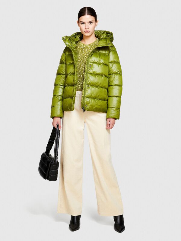 %100 Koton Geniş Paça Kadife Pantolon Kadın Bej Pantolon - 323A453ULF040