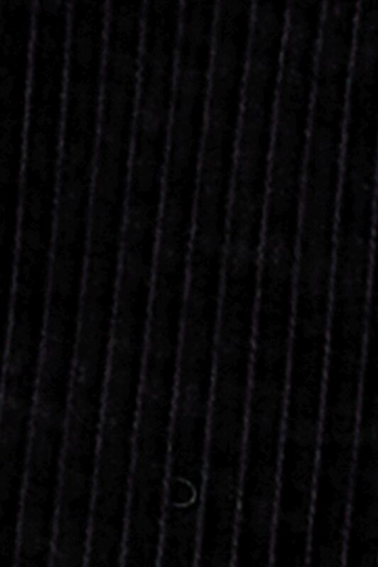 %100 Koton Geniş Paça Kadife Pantolon Kadın Siyah Pantolon - 323A453ULF040