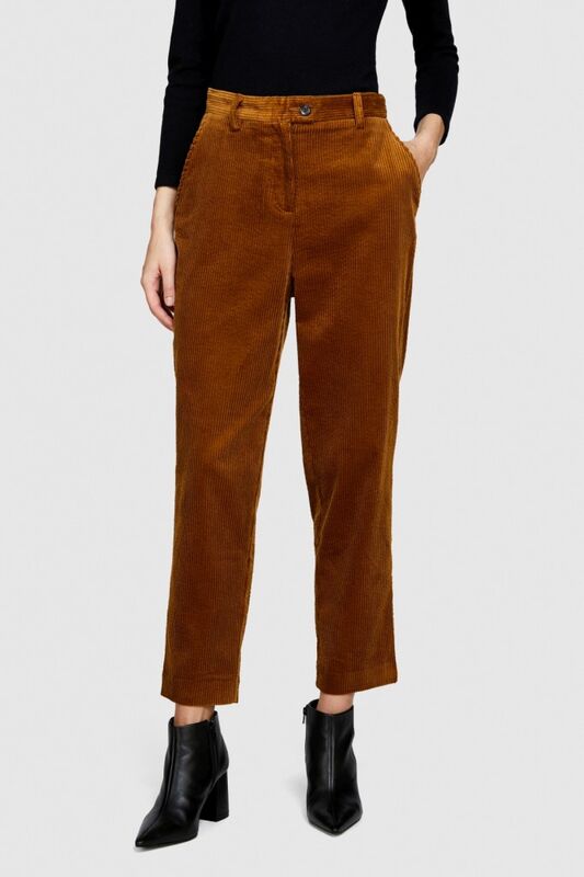 %100 Koton Jogger Kadife Pantolon Kadın Kahverengi T-Shirt - 323A453ULF03Z