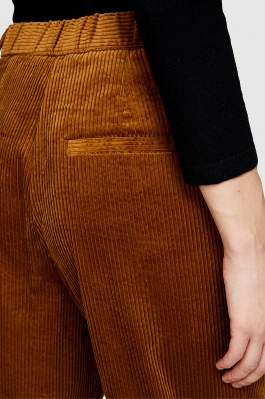 %100 Koton Jogger Kadife Pantolon Kadın Kahverengi T-Shirt - 323A453ULF03Z