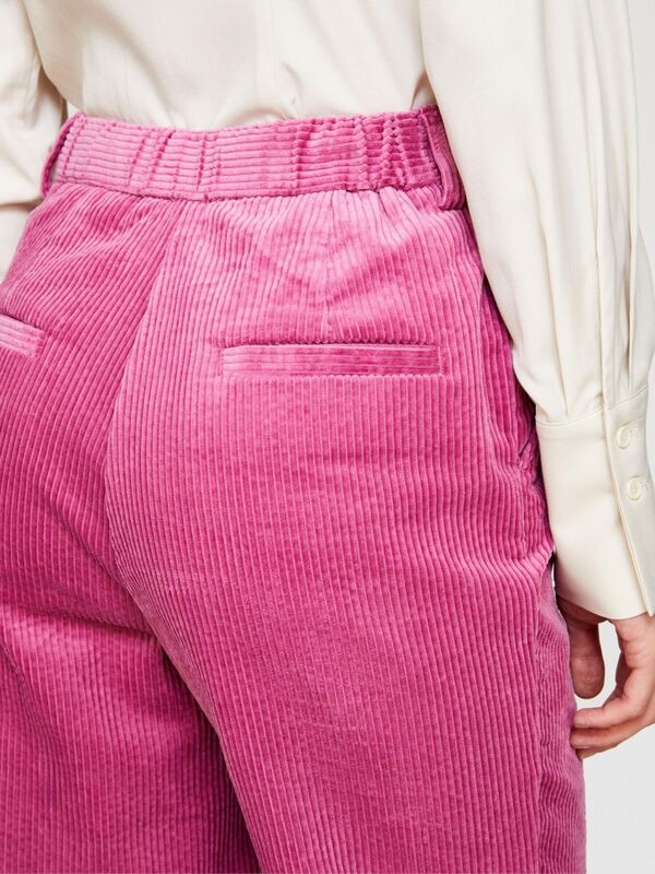 %100 Koton Jogger Kadife Pantolon Kadın Pembe T-Shirt - 323A453ULF03Z