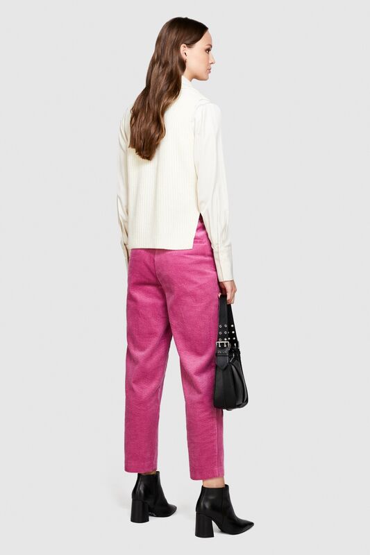 %100 Koton Jogger Kadife Pantolon Kadın Pembe T-Shirt - 323A453ULF03Z