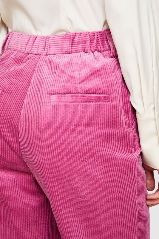 %100 Koton Jogger Kadife Pantolon Kadın Pembe T-Shirt - 323A453ULF03Z