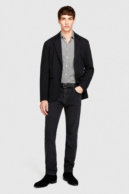 %100 Koton Kare Baskılı Poplin Gömlek Erkek Beyaz Gömlek - 323A5PFRSQ02D