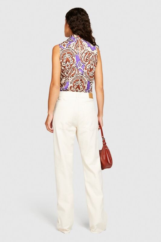 %100 Koton London Boyfriend Fit Denim Pantolon Kadın Beyaz T-Shirt - 323A4OH2LE02G