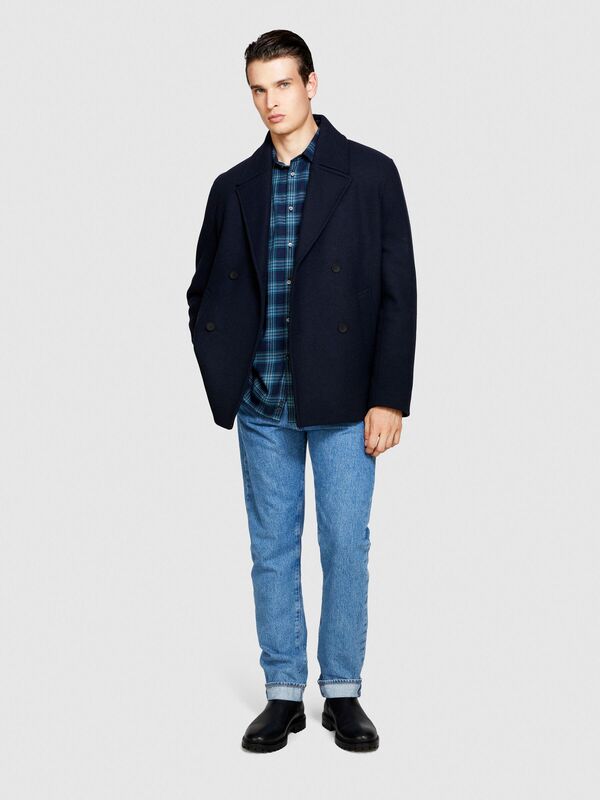 %100 Koton Regular Fit Ekoseli Gömlek Erkek Beyaz Gömlek - 323A5MYZSQ02Q
