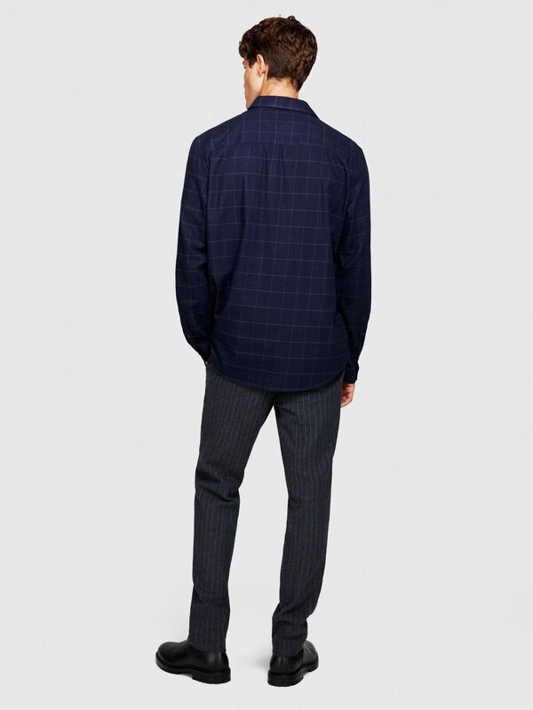 %100 Koton Regular Fit Ekoseli Gömlek Erkek Siyah Mix Gömlek - 323A5MYZSQ02Q