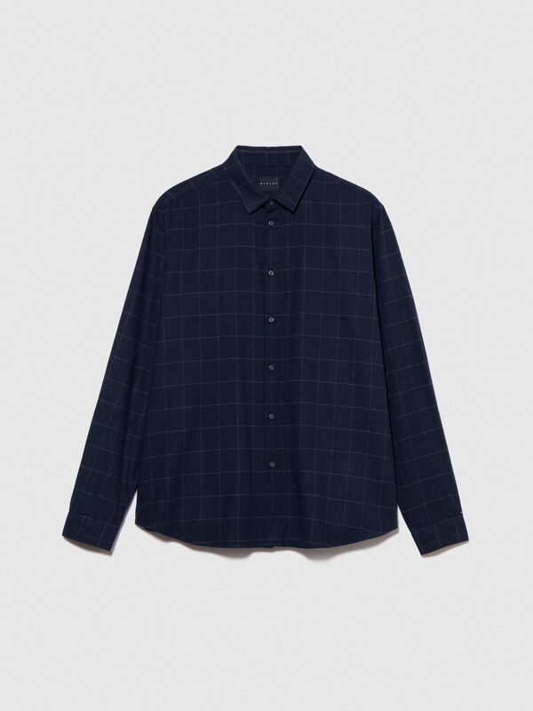 %100 Koton Regular Fit Ekoseli Gömlek Erkek Siyah Mix Gömlek - 323A5MYZSQ02Q