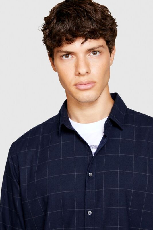 %100 Koton Regular Fit Ekoseli Gömlek Erkek Siyah Mix Gömlek - 323A5MYZSQ02Q