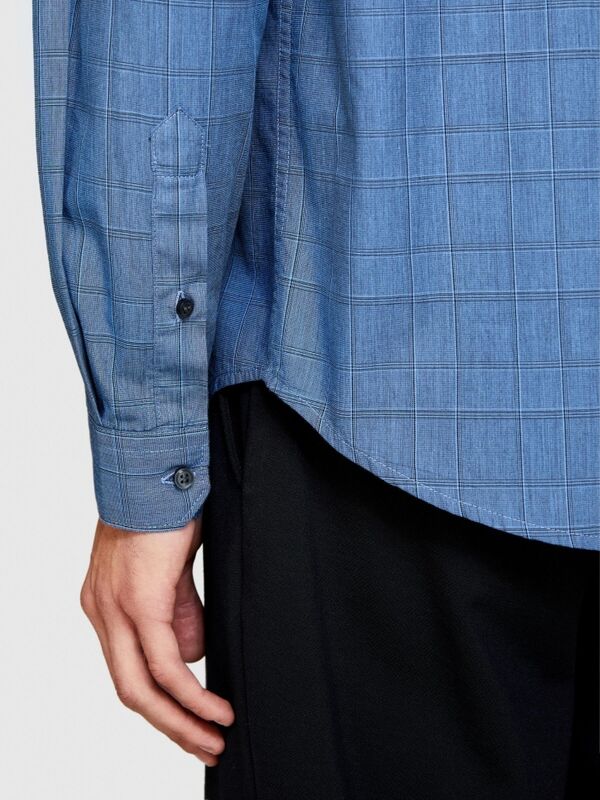 %100 Koton Regular Fit Kareli Gömlek Erkek Renkli Gömlek - 323A5RDJSQ02K