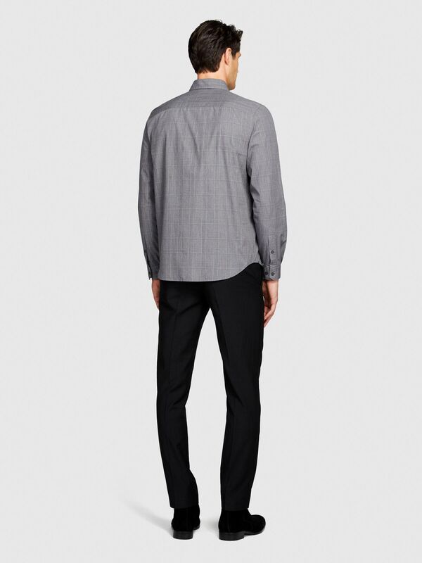 Sisley - %100 Koton Regular Fit Kareli Gömlek Erkek Renkli Gömlek - 323A5RDJSQ02K