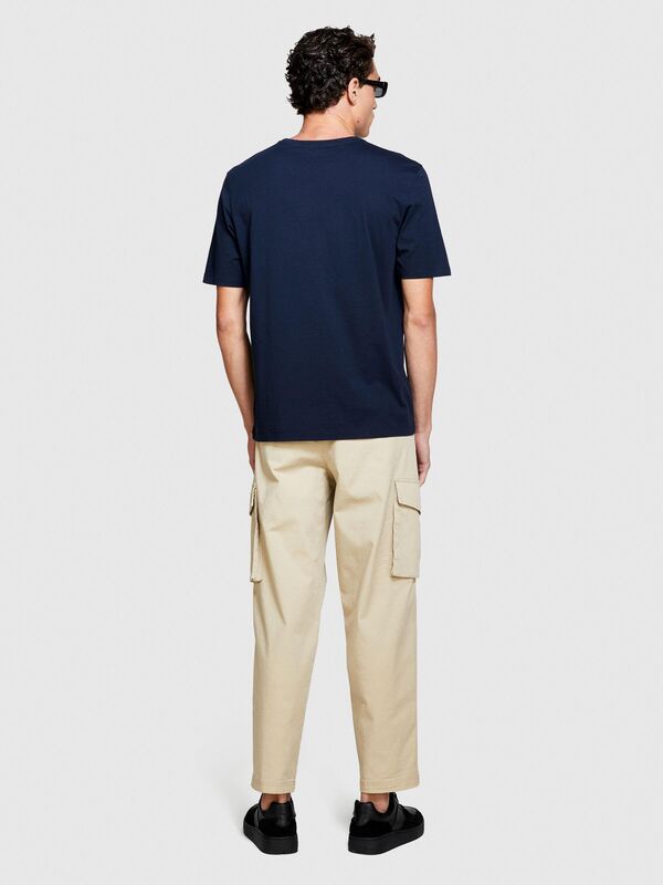 %100 Koton Regular Fit T-Shirt Erkek Lacivert T-Shirt - 323A3096S101J