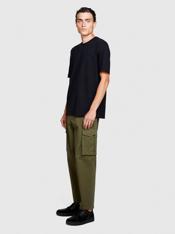 %100 Koton Regular Fit T-Shirt Erkek Siyah T-Shirt - 323A3096S101J