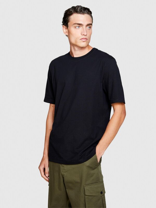 %100 Koton Regular Fit T-Shirt Erkek Siyah T-Shirt - 323A3096S101J