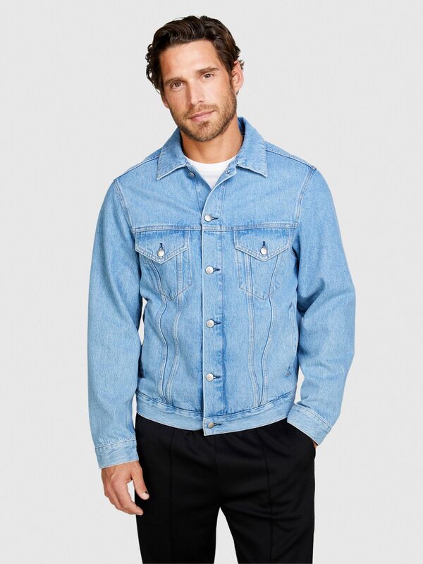 %100 Koton Slim Fit Denim Ceket Erkek Renkli Ceket - 323A2V8JSN02B