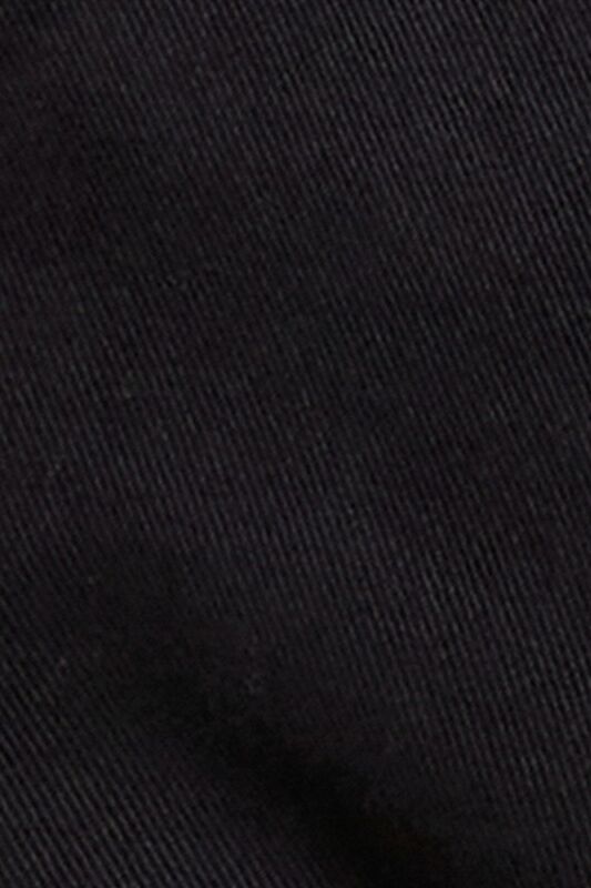 %100 Koton Slim Fit Desenli Kanvas Pantolon Erkek Siyah T-Shirt - 323A4TFHSE01T