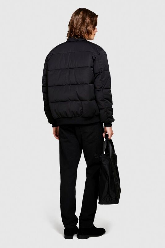 %100 Koton Slim Fit Desenli Kanvas Pantolon Erkek Siyah T-Shirt - 323A4TFHSE01T