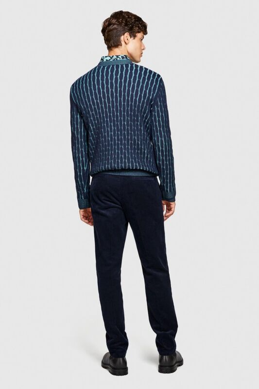 %100 Koton Slim Fit Fitilli Kadife Pantolon Erkek Renkli T-Shirt - 323A4SFRSF03D