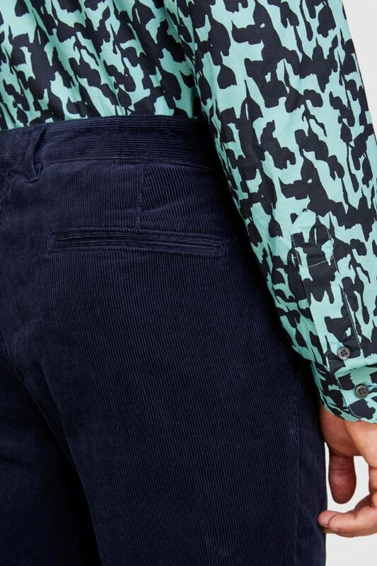 %100 Koton Slim Fit Fitilli Kadife Pantolon Erkek Renkli T-Shirt - 323A4SFRSF03D