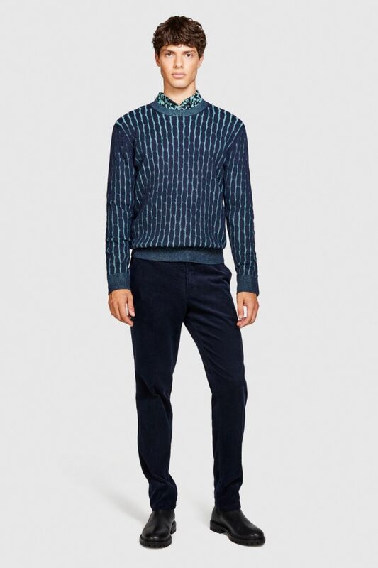 %100 Koton Slim Fit Fitilli Kadife Pantolon Erkek Renkli T-Shirt - 323A4SFRSF03D