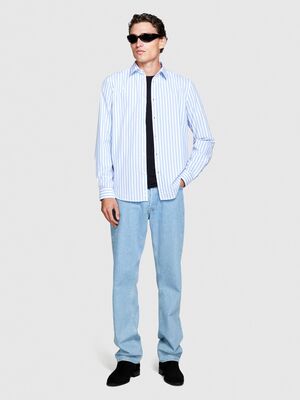 Sisley - %100 Koton Slim Fit Gömlek Erkek Renkli Gömlek - 323A5B8SSQ02F