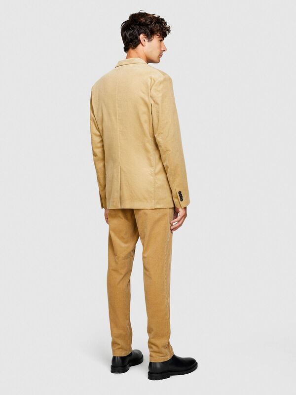 %100 Koton Slim Fit Kadife Ceket Erkek Bej Mont - 323A2SFRSW01B %100 Koton Slim Fit Kadife Ceket Erkek Bej Mont - 323A2SFRSW01B