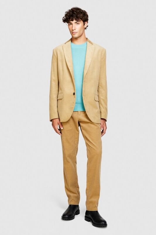 %100 Koton Slim Fit Kadife Ceket Erkek Bej Mont - 323A2SFRSW01B %100 Koton Slim Fit Kadife Ceket Erkek Bej Mont - 323A2SFRSW01B