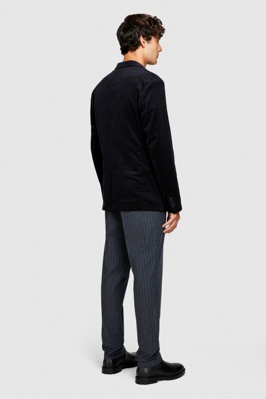 %100 Koton Slim Fit Kadife Ceket Erkek Siyah Mont - 323A2SFRSW01B