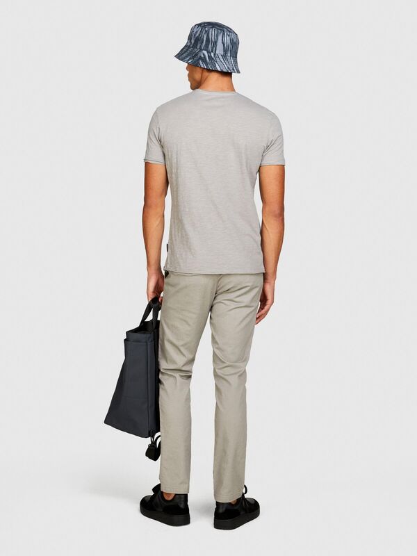 %100 Koton Slim Fit Slub T-Shirt Erkek Siyah T-Shirt - 323A3YR7S101K